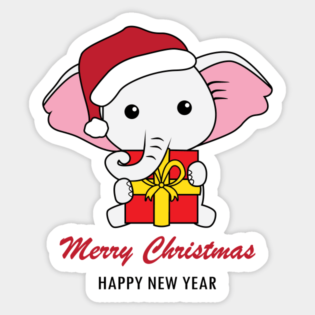 White elephant Sticker by RockyDesigns